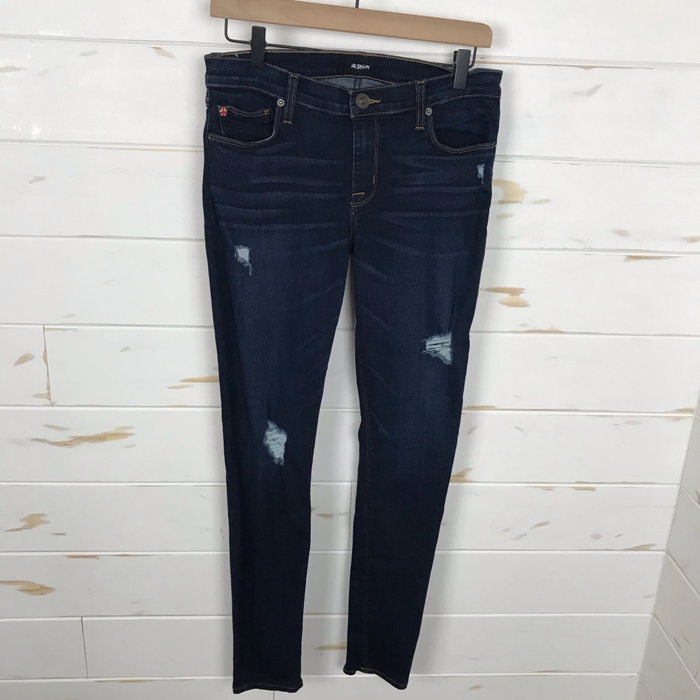 Hudson Krista Super Skinny Distressed Jeans